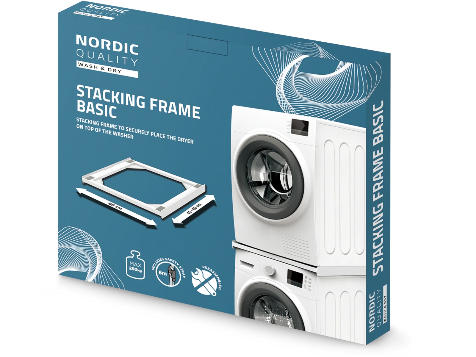 Nordic Quality Stableramme basic, tynn Tilbehør til vaskemaskin og tørketrommel