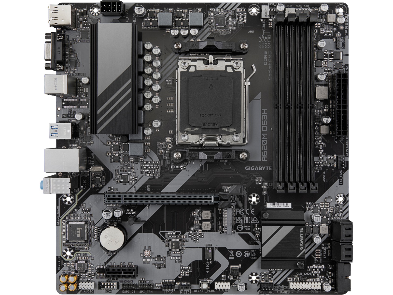 Gigabyte A620M DS3H Hovedkort AMD Socket