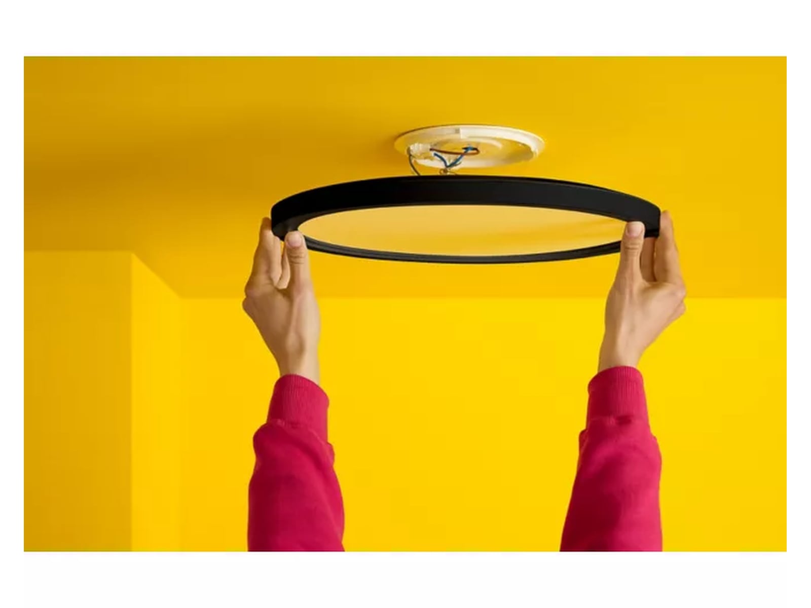 WiZ SuperSlim RGB Taklampe 22W (sort) Taklampe