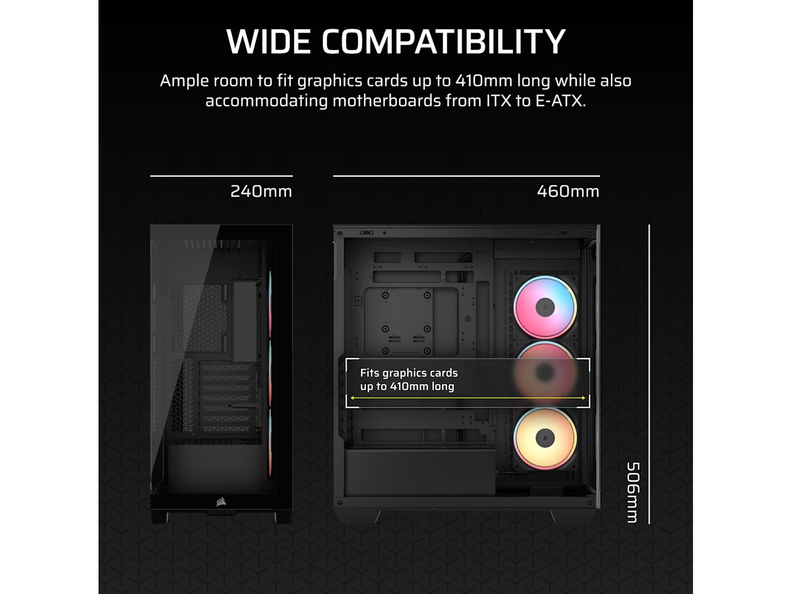 Corsair 3500X LXR LINK Mid Tower (sort) Midi tower