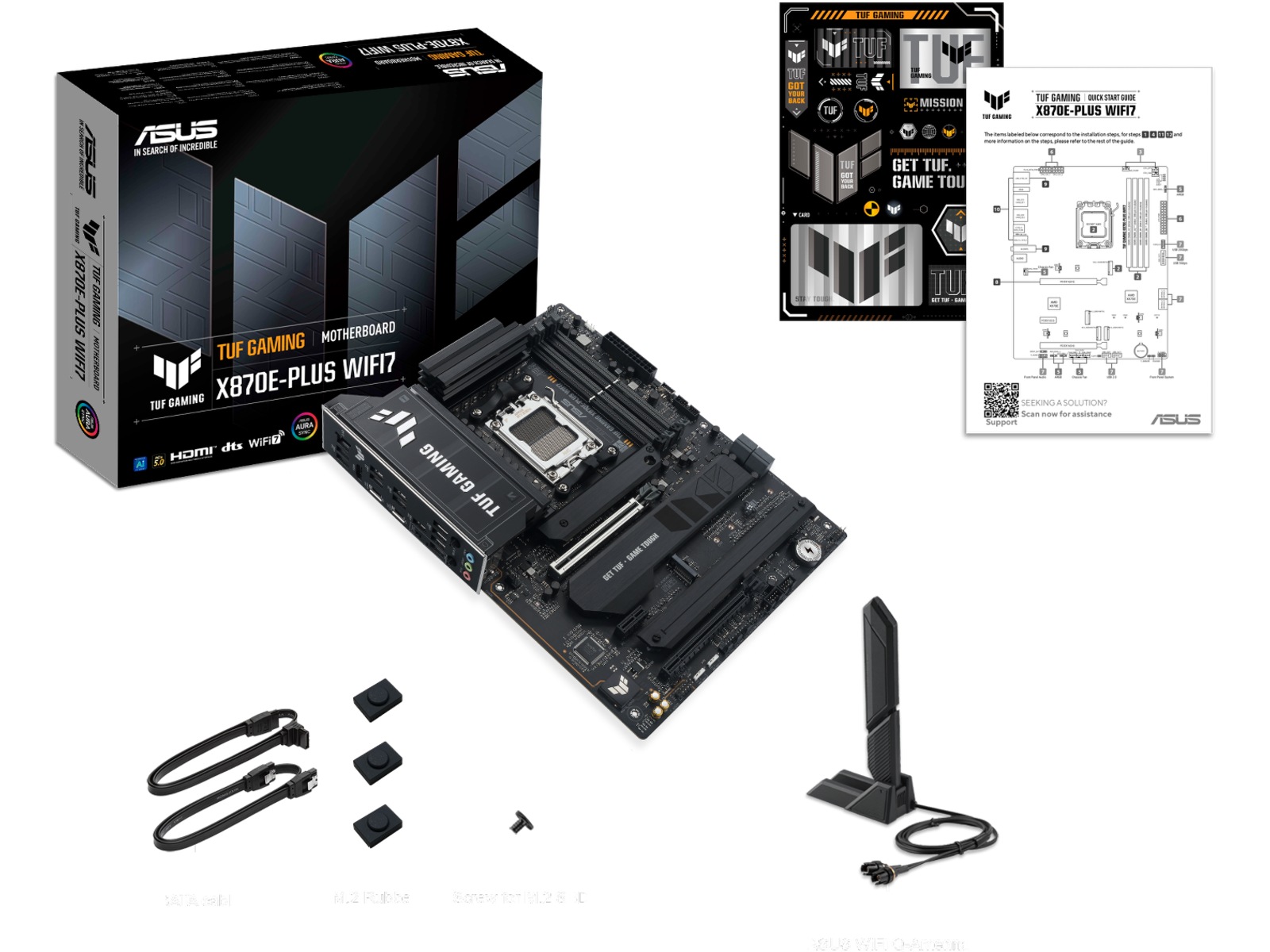 Asus TUF Gaming X870E-PLUS WIFI7 Hovedkort -B-Grade Demo hovedkort