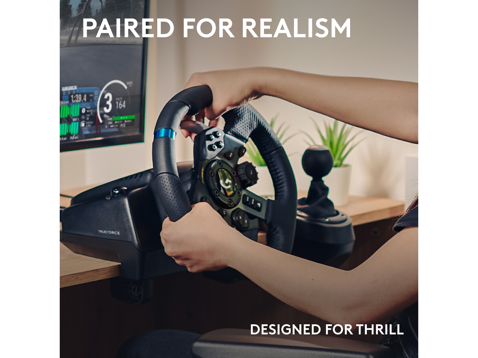 Logitech G923 og Driving Force Shifter Bundle Ratt & pedaler