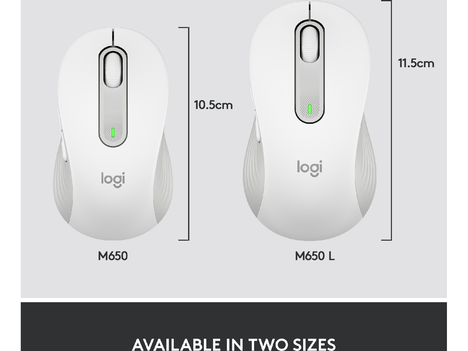 Logitech Signature M650 Large trådløs mus Offwhite Mus