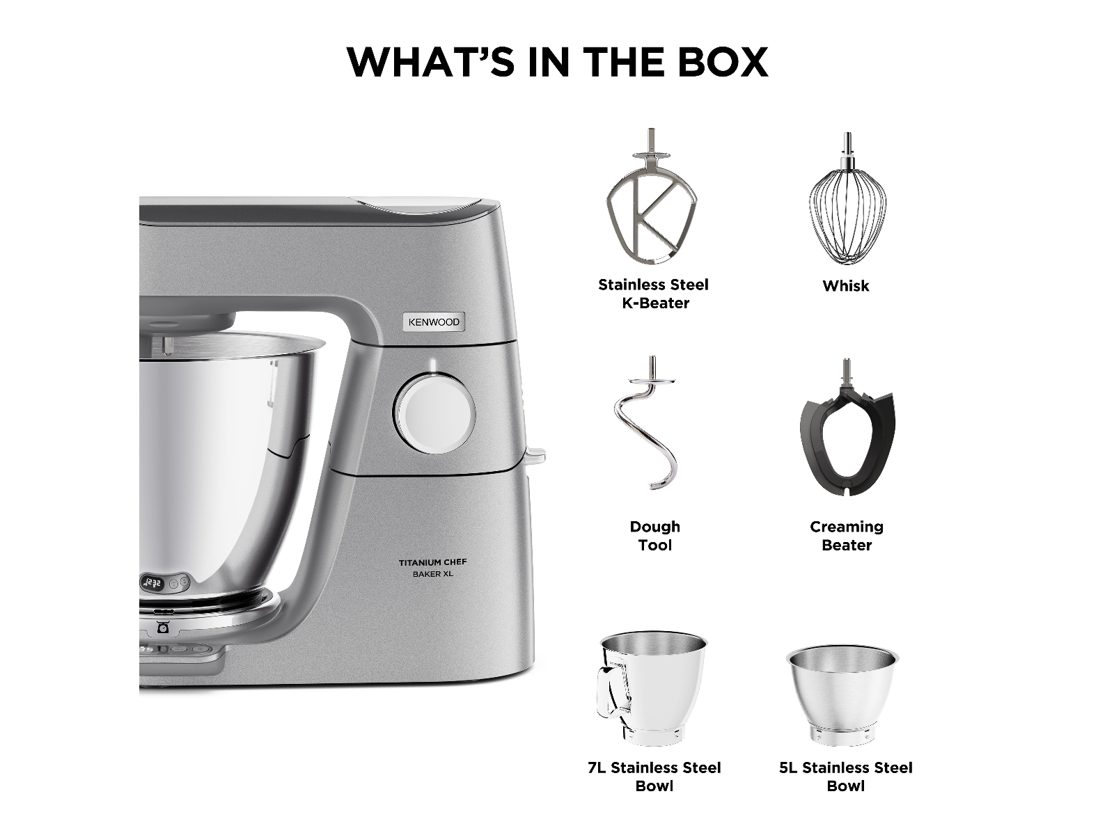 Kenwood Titanium Chef Baker XL Kjøkkenmaskin Kjøkkenmaskiner