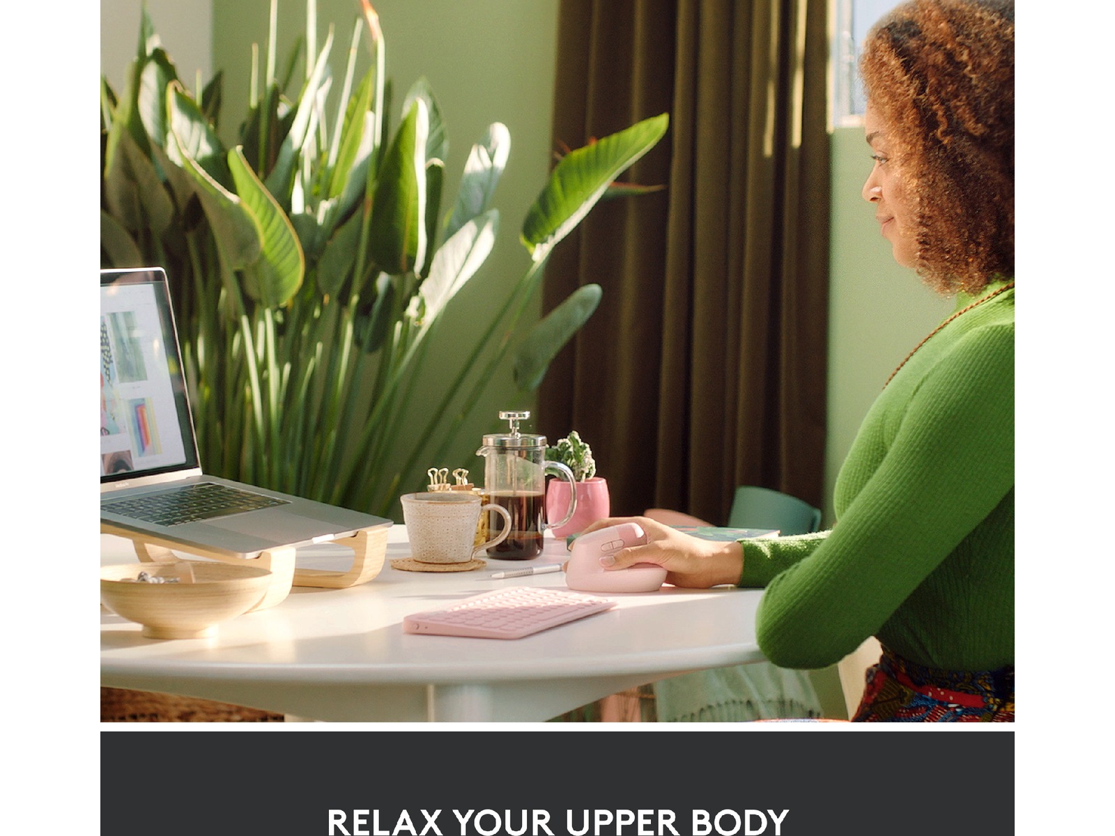 Logitech Lift Vertikal mus (dark rose) Mus