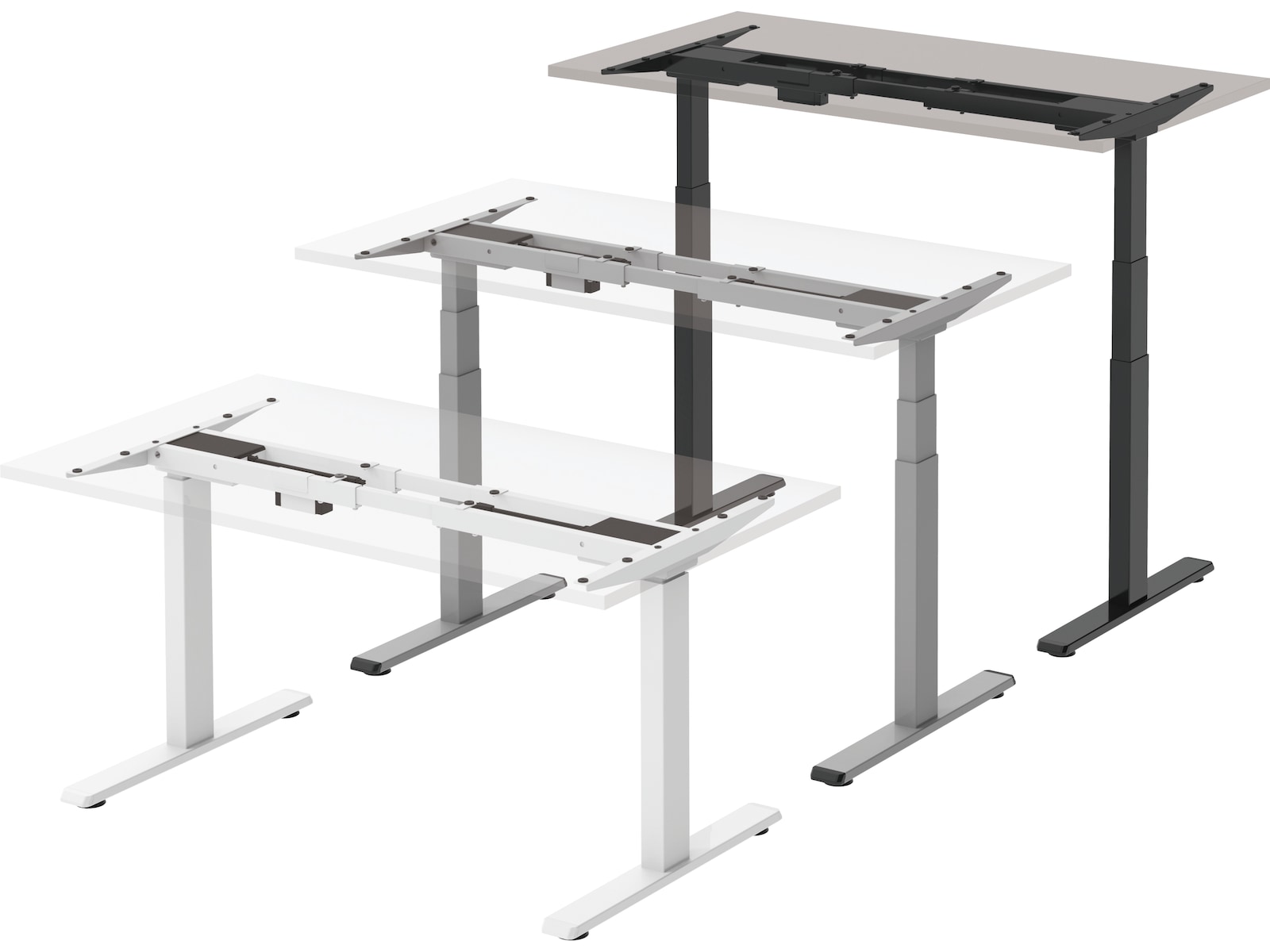 iiglo Elektrisk understell med minnefunksjon (svart) Understell/bordben