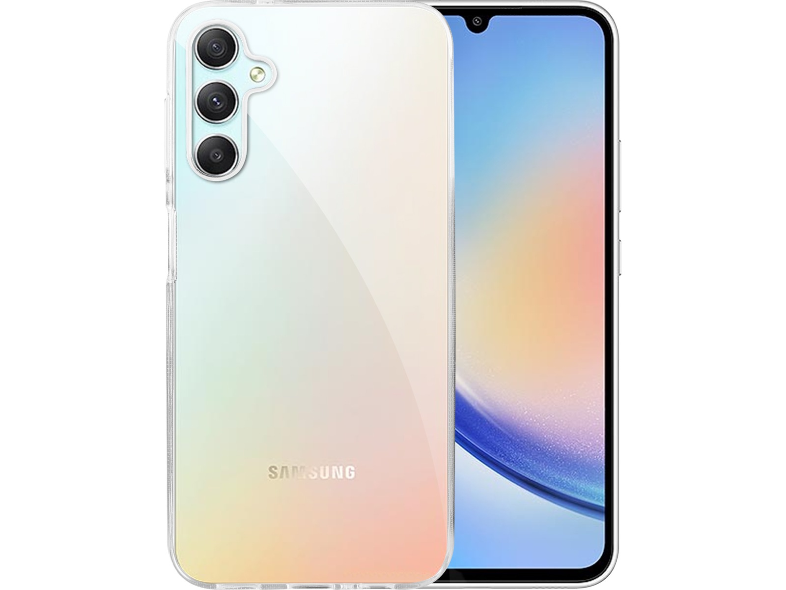 iiglo Galaxy A34 5G Silikondeksel (gjennomsiktig) Deksel til mobiltelefon