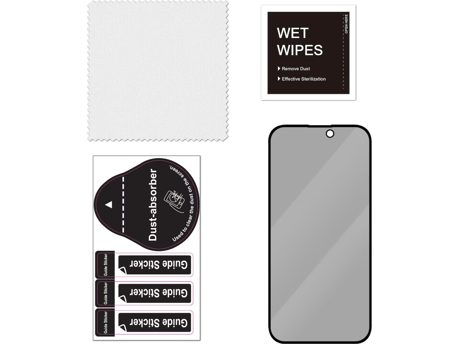 iiglo iPhone 16 Plus / 15 Plus 3D Privacy Skjermbeskytter Skjermbeskyttelse