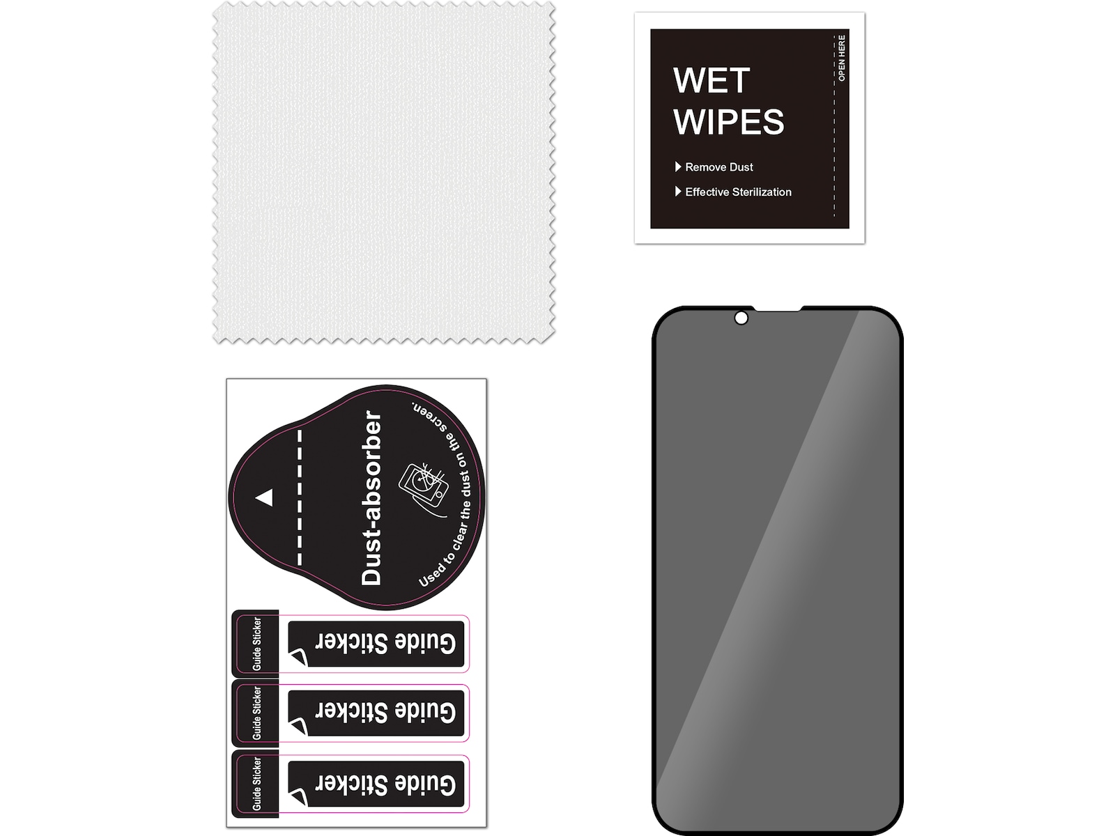 iiglo iPhone 17e / 16e / 14 / 13 / 13 Pro 3D Privacy Skjermbeskytter Skjermbeskyttelse