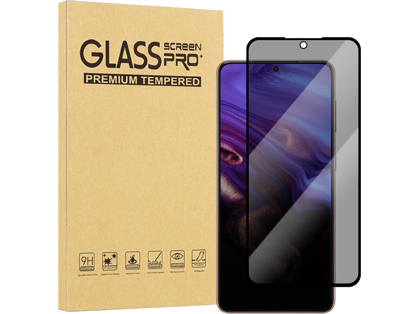 iiglo Galaxy S23 FE Privacy Skjermbeskytter Skjermbeskyttelse