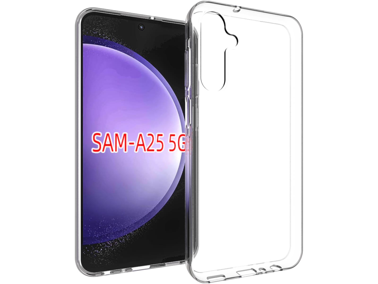 iiglo Samsung Galaxy A25 Silikondeksel (gjennomsiktig) Deksel til mobiltelefon