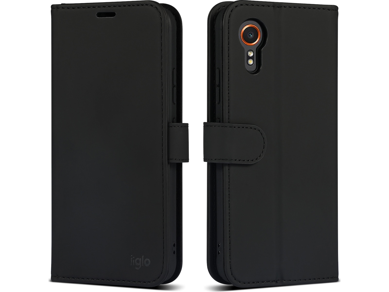 iiglo Samsung XCover 7 Lommebokdeksel (sort) Deksel til mobiltelefon