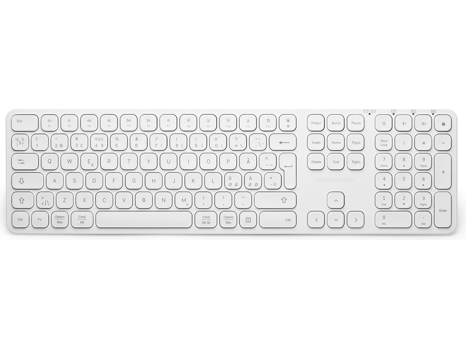 Andersson WSK-M3000 Tastatur og mus (hvit) Mus & tastatur -kombipakker