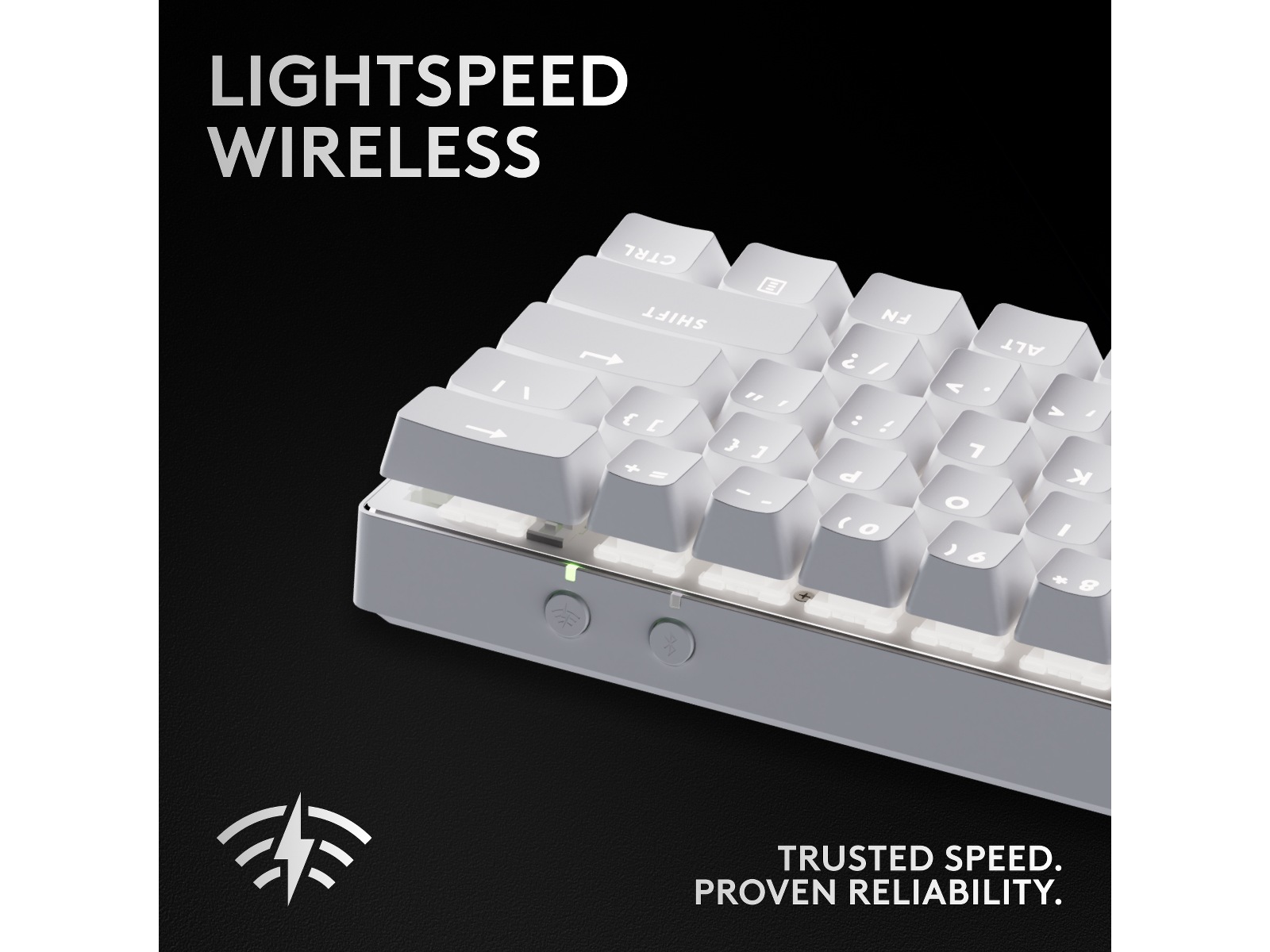 Logitech G Pro X 60 Lightspeed Tactile trådløst gamingtastatur (hvit) Gamingtastatur