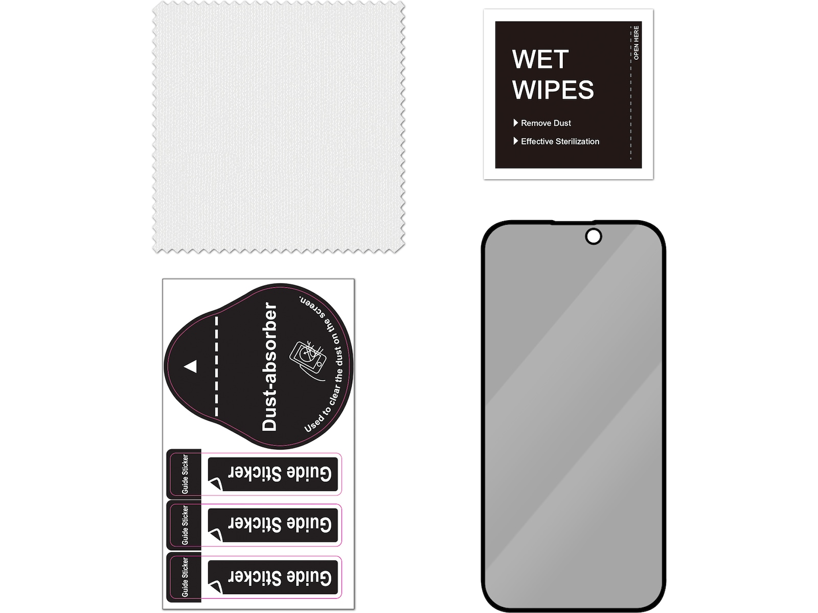 iiglo iPhone 16 Plus / 15 Plus 3D Privacy Glass skjermbeskytter Skjermbeskyttelse