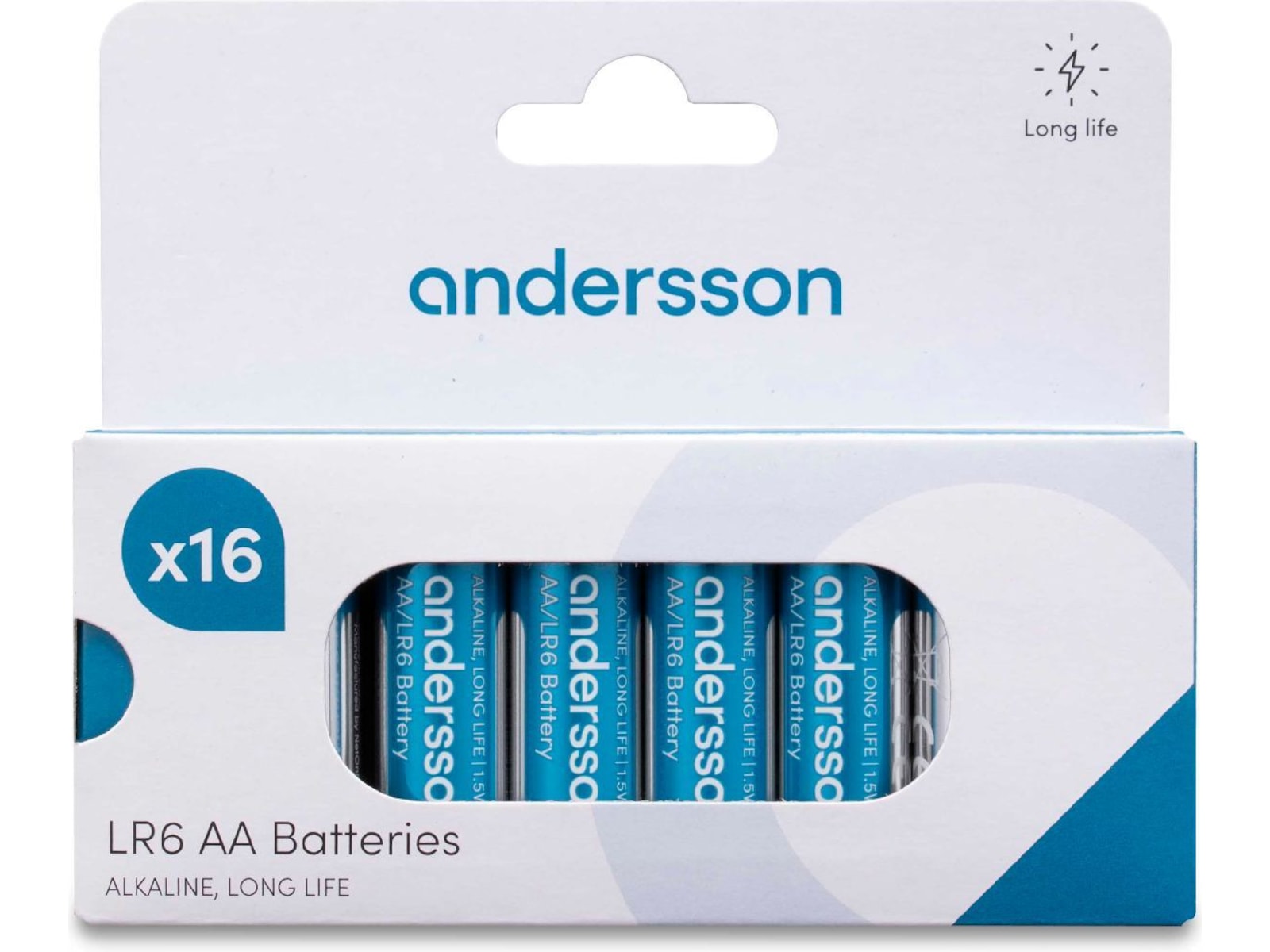 Andersson AA batteri, 16-pk Batterier til generell bruk