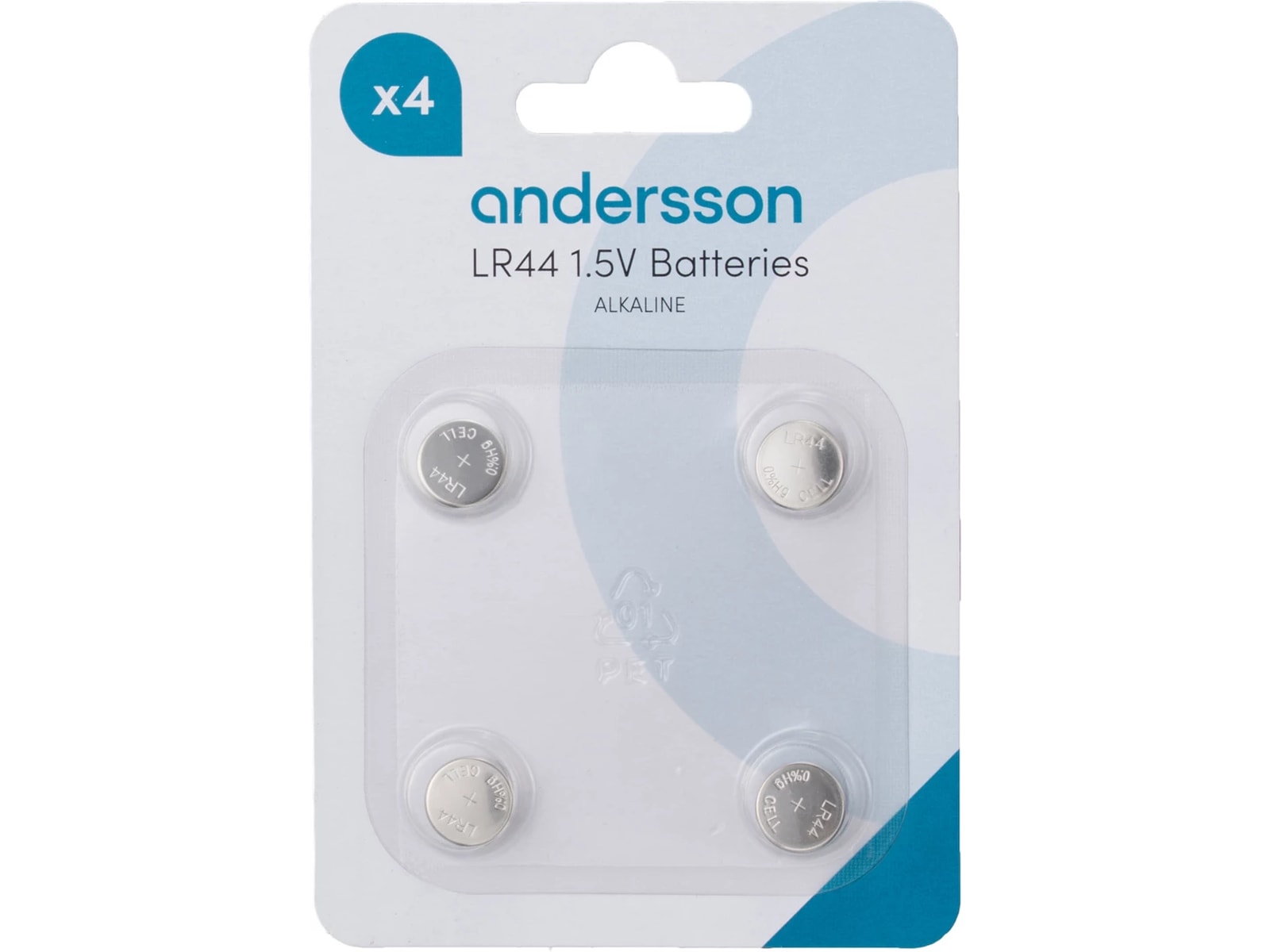4-pk LR44 knappcellebatterier Batterier til generell bruk