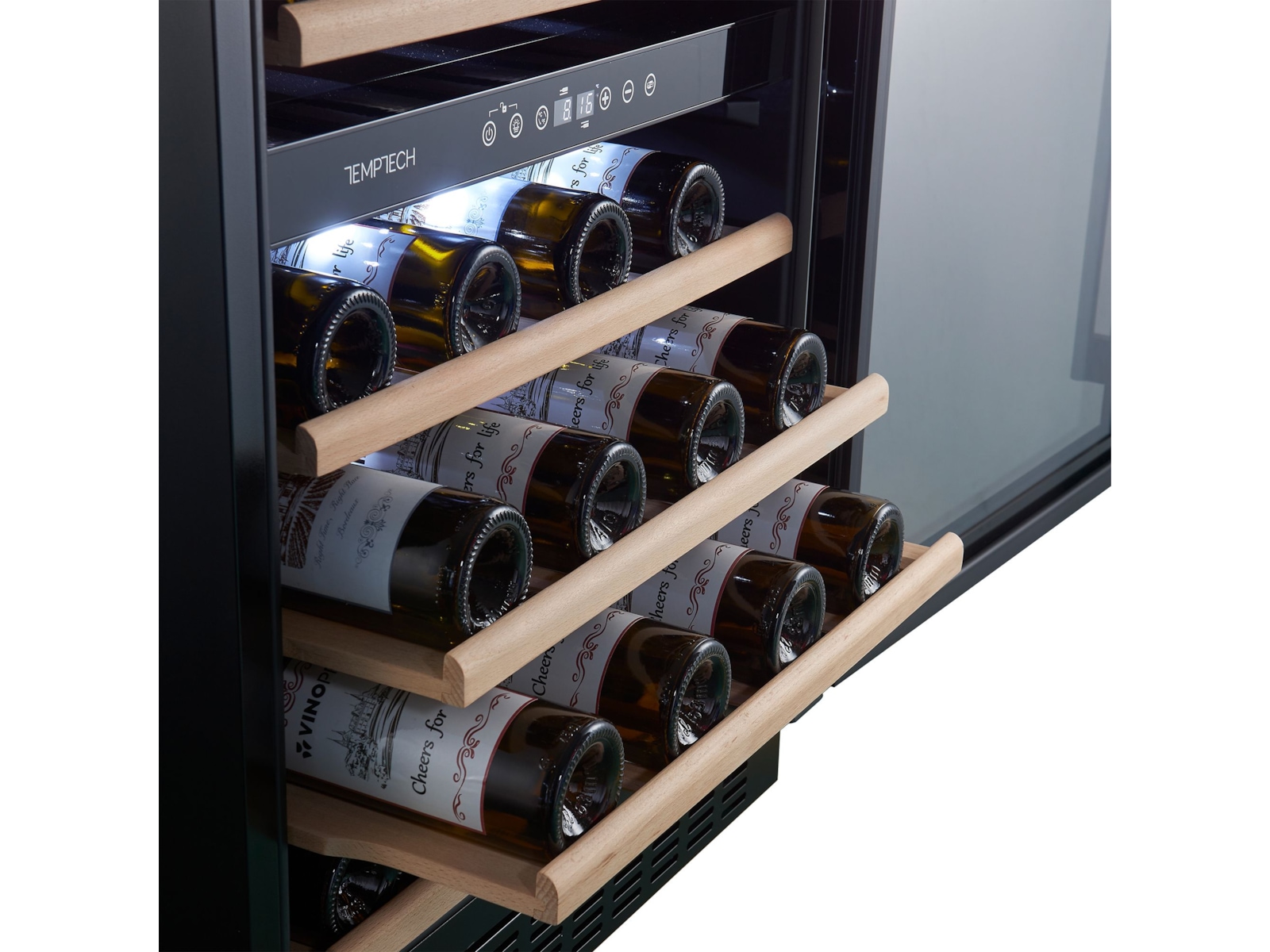 Temptech Classique CLX60DB vinskap (46 flasker) Frittstående vinskap