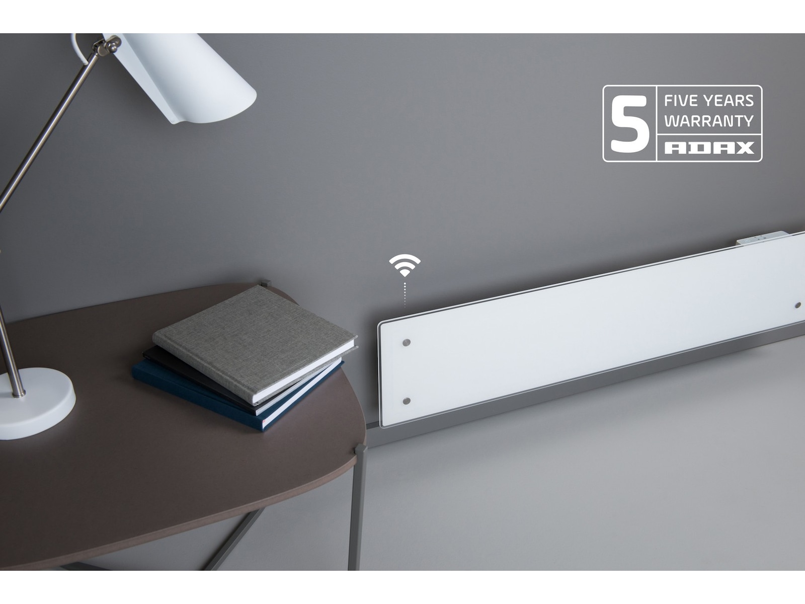 Adax Clea L WiFi panelovn glass lav 600W (hvit) Panelovner