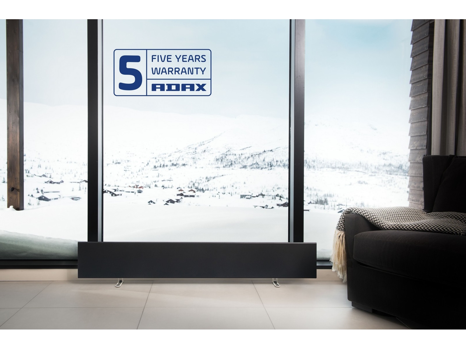 Adax Neo WiFi Panelovn Low 1200W (sort) Panelovner