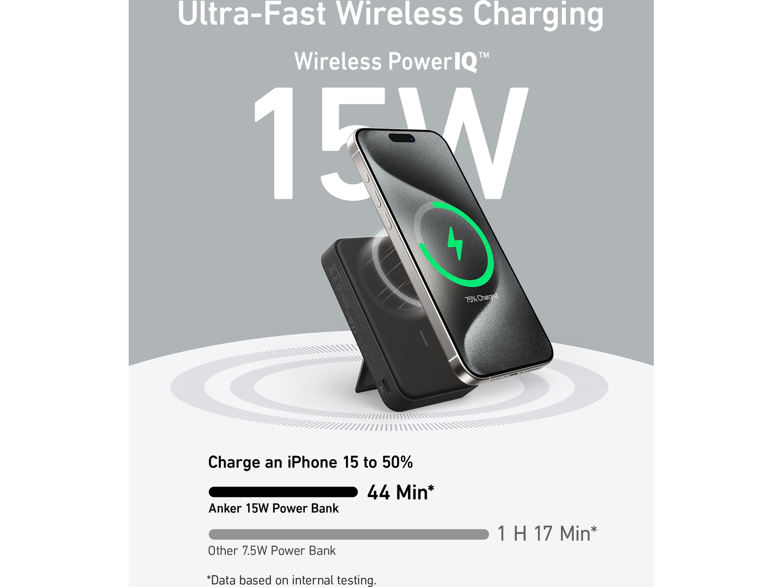 Anker MagGo Powerbank 10000mAh (sort) Powerbank