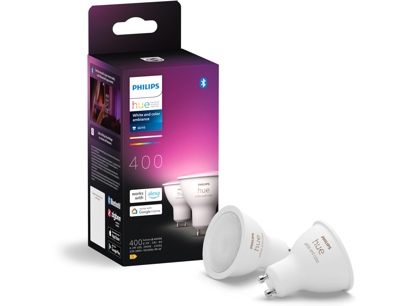 Philips Hue White & Color Ambiance GU10 2PK Lyspærer & LED-pærer