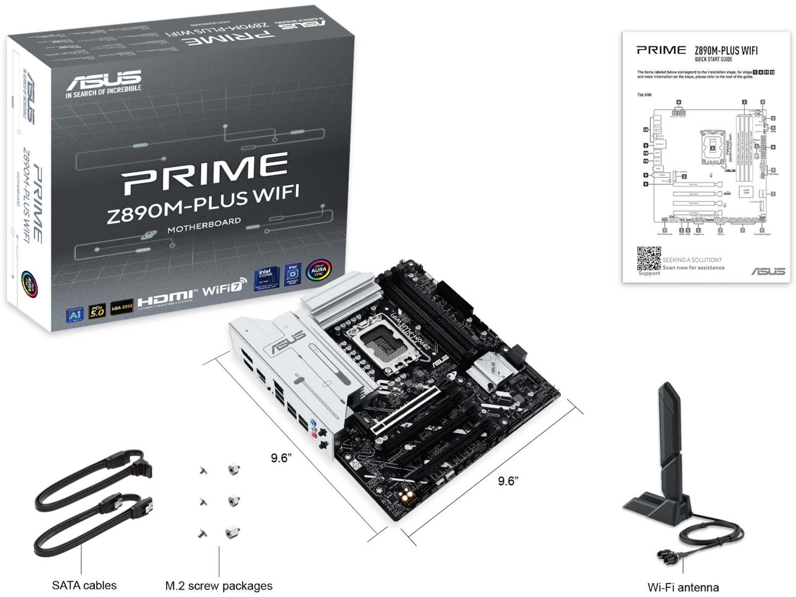 Asus Prime Z890M-PLUS WIFI Hovedkort Intel Socket