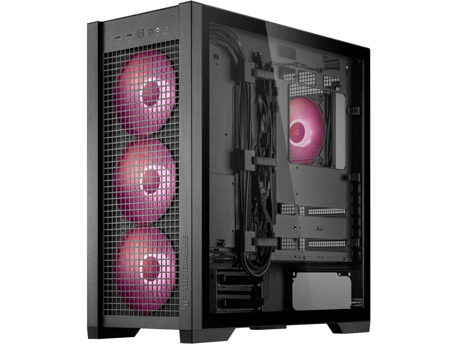 Asus TUF GAMING GT302 TG ARGB Mid Tower (sort) Midi tower