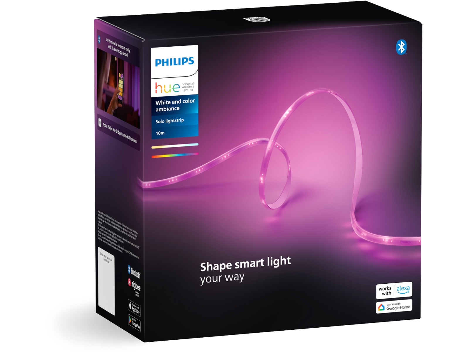 Philips Hue Solo lysstripe RGB 10m Led strips & underholdning