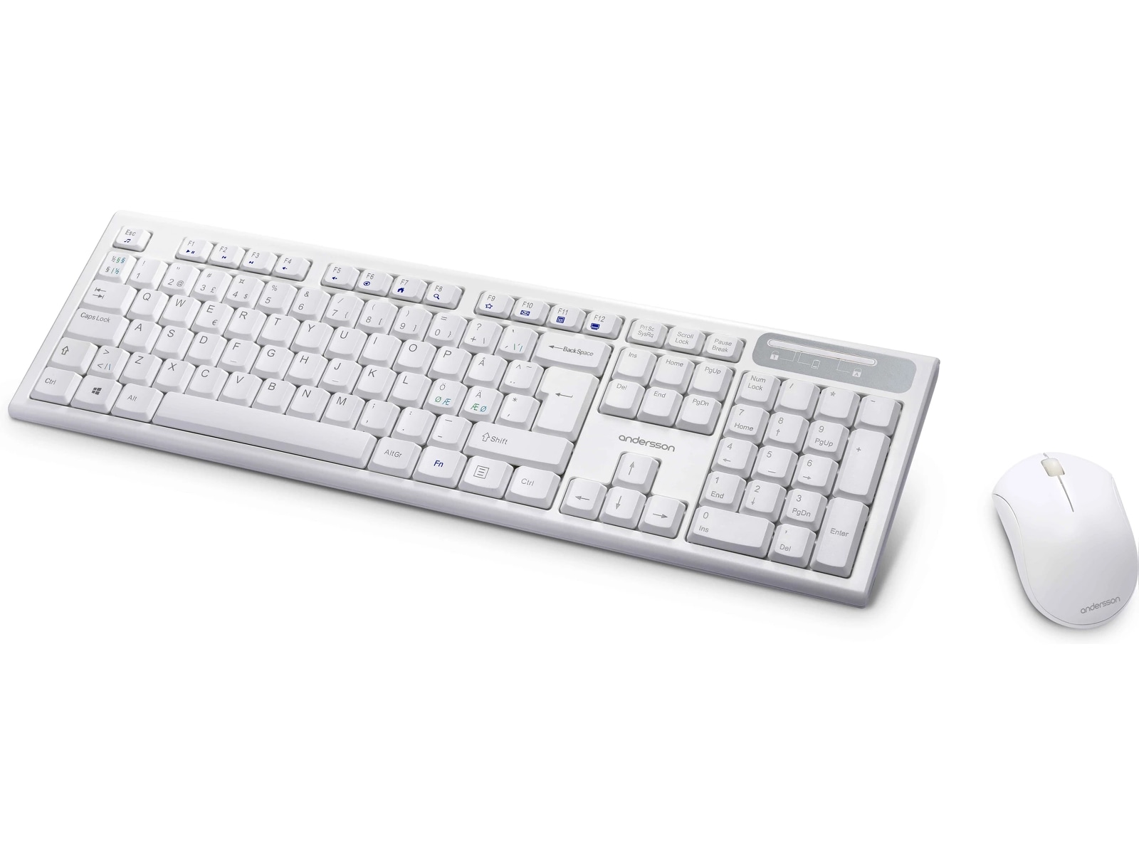Andersson trådløst tastatur og mus med stille knapper Mus & tastatur -kombipakker