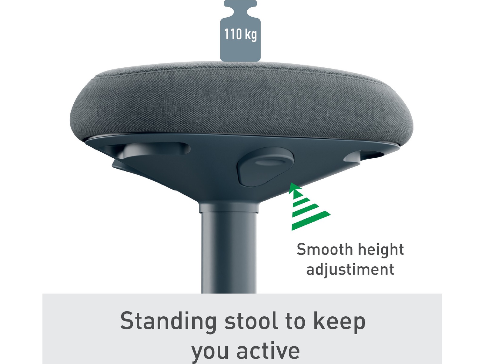 Leitz Ergo Active Balansestol sitt/stå, komfortsete, høyde 57-82 cm Kontorstoler