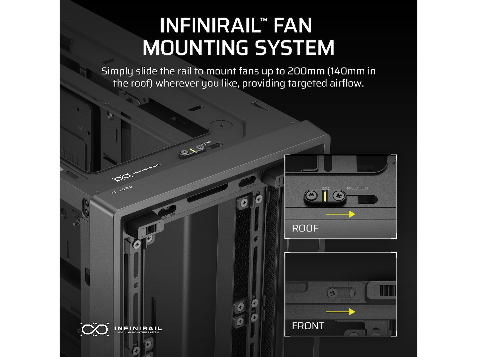 Corsair FRAME 4000D Mid-Tower (sort) Midi tower