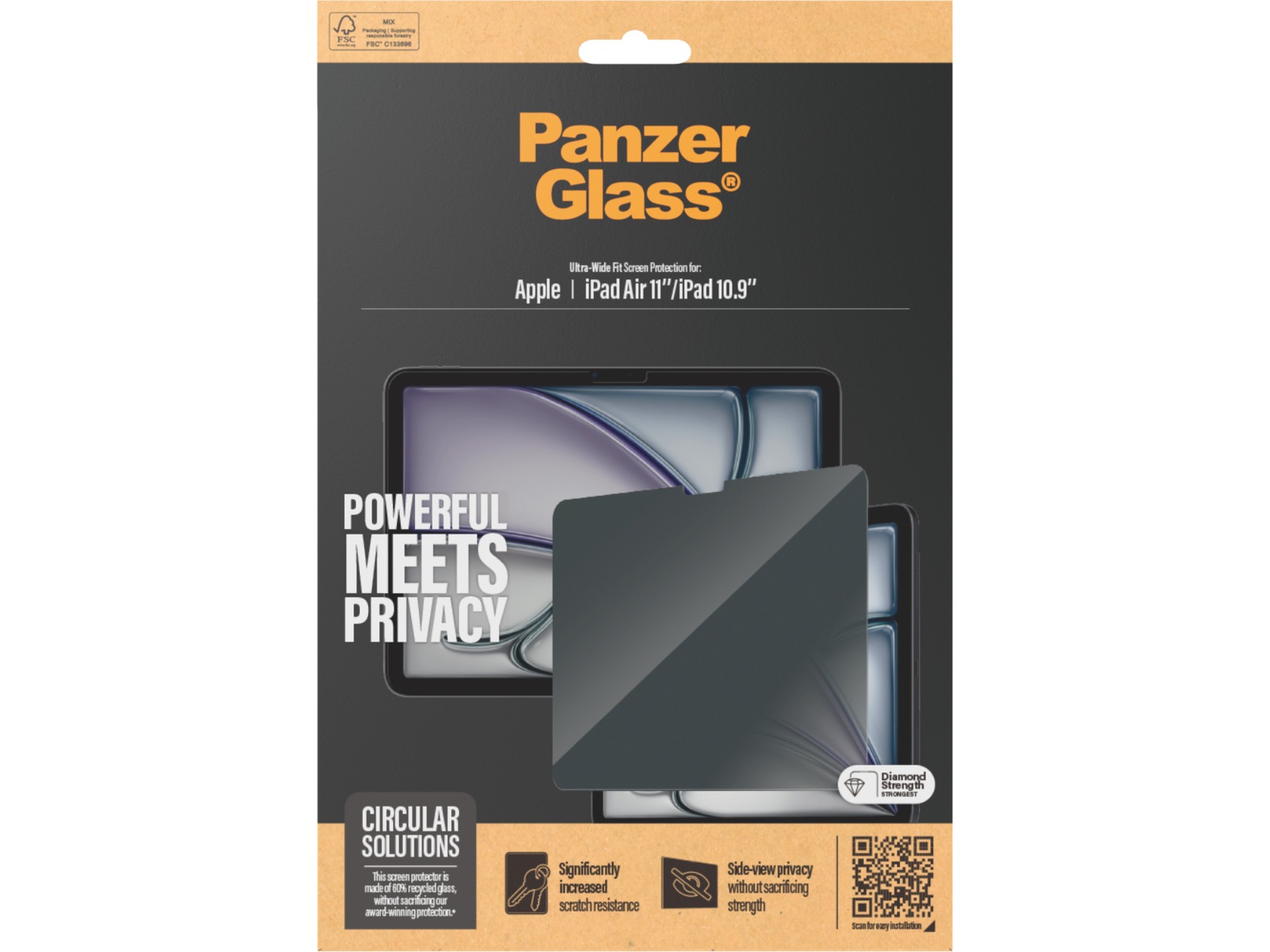 PanzerGlass iPad 11" / 10,9" og Air 11" Privacy skjermbeskytter Skjermbeskyttelse nettbrett