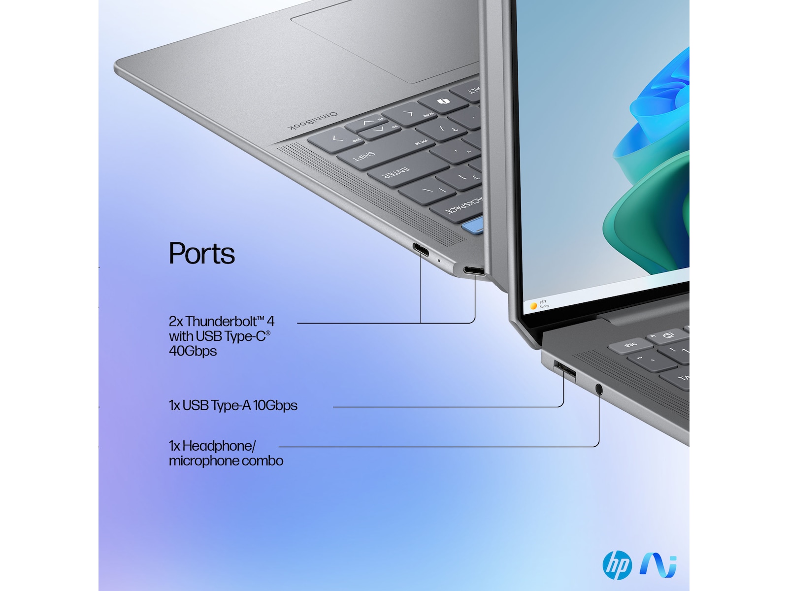 HP OmniBook Ultra Laptop 14-fd0031no 14" 2.2K Touch AMD Ryzen™ AI 9 365-prosessor med Radeon™ Graphics PC - Bærbar / laptop
