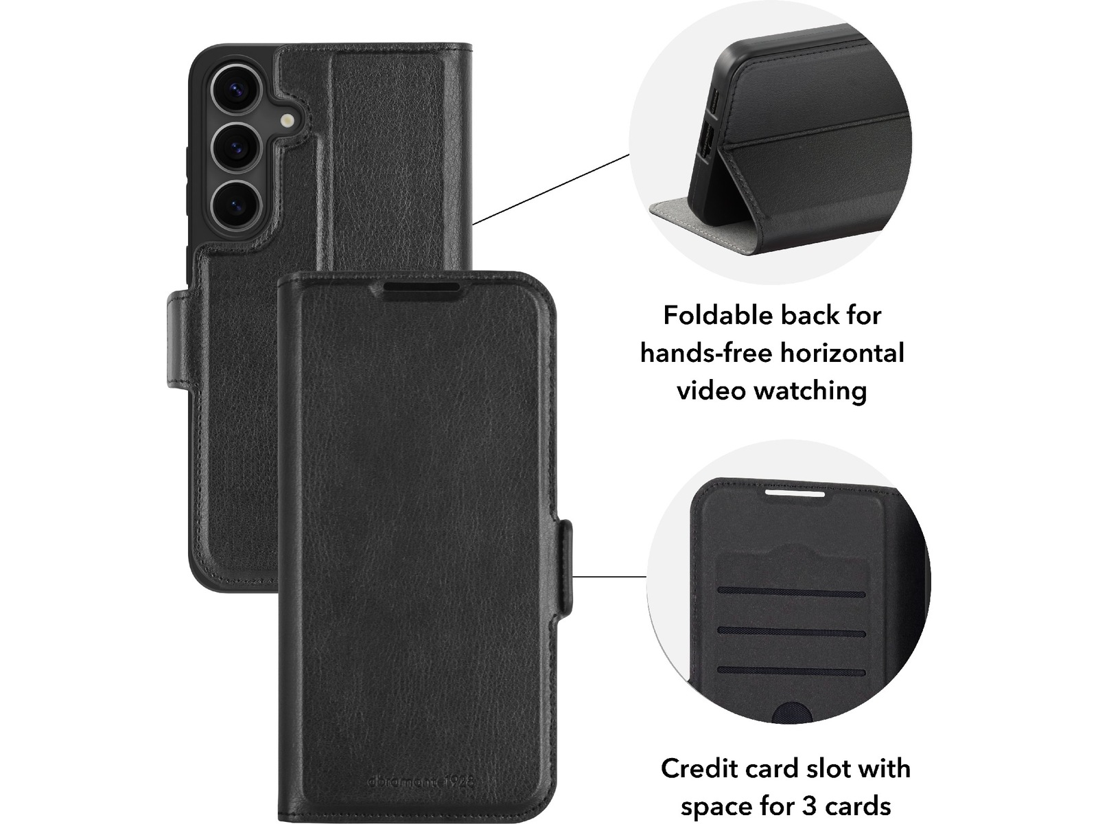 dbramante1928 Galaxy S25 Bergen Pro lommebokdeksel - Bulk (sort) Deksel til mobiltelefon