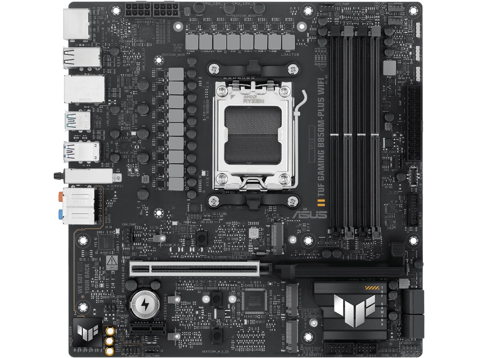 ASUS TUF GAMING B850M-PLUS WIFI Hovedkort AMD Socket