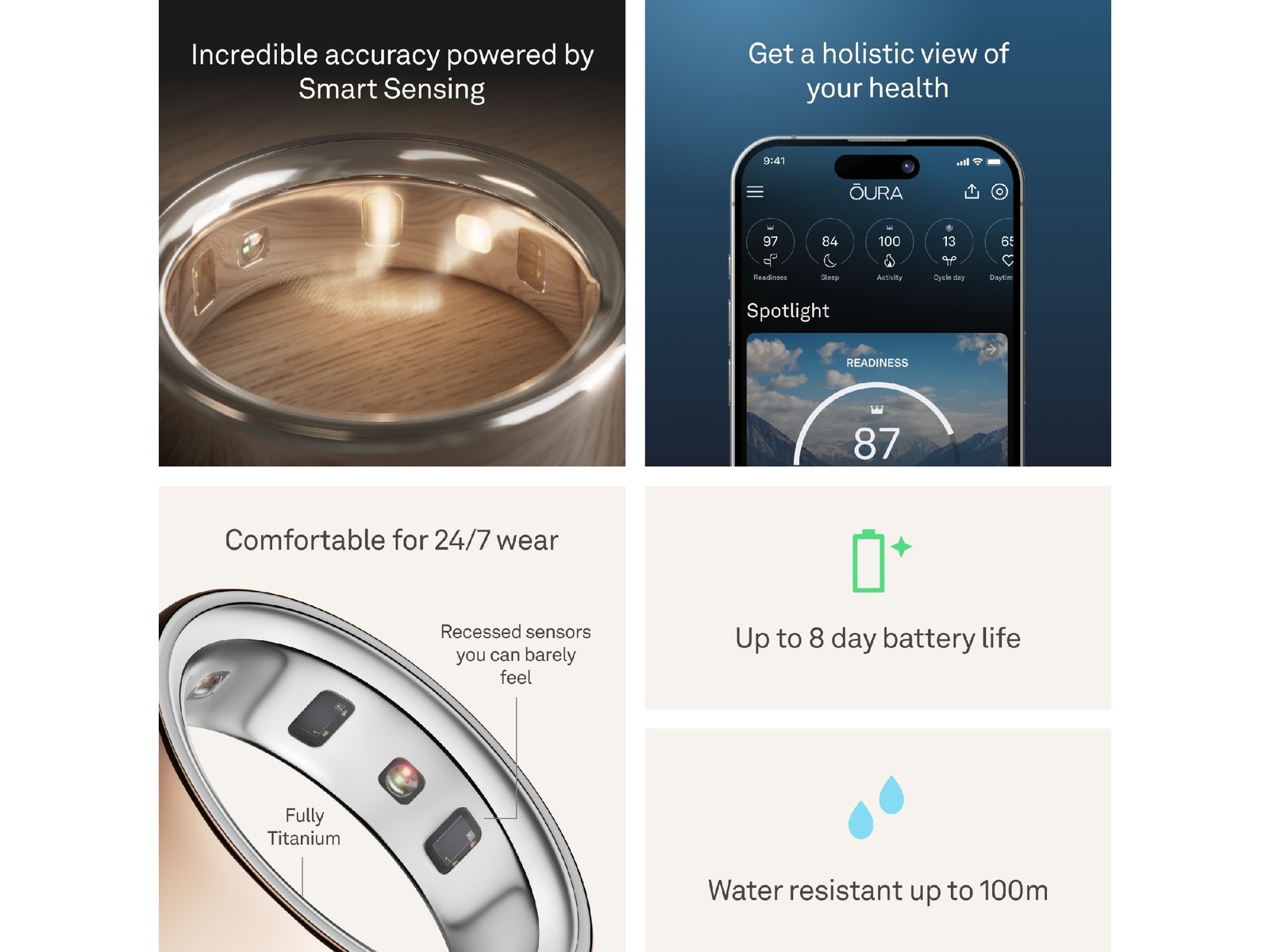 Oura Ring 4 Smart Ring str. 12 (rosegull) Smart ring