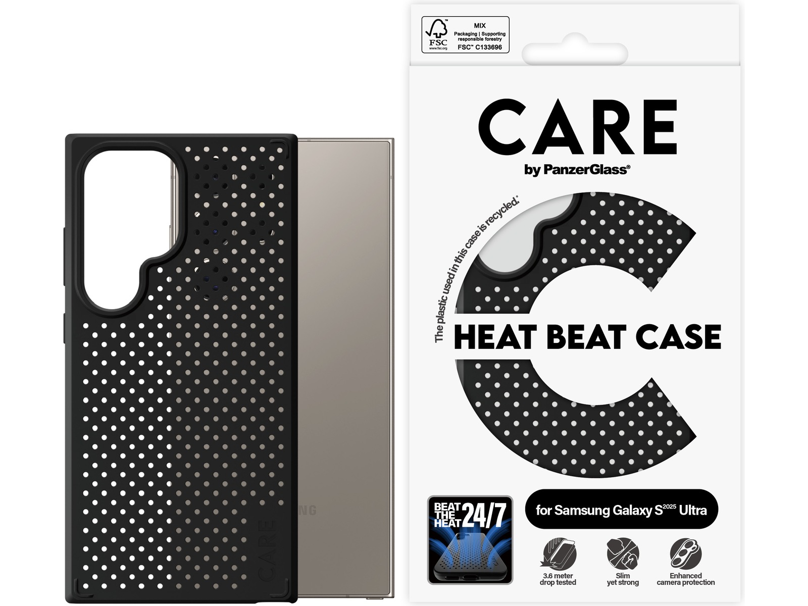 PanzerGlass CARE Galaxy S25 Ultra Heat Beat deksel Deksel til mobiltelefon