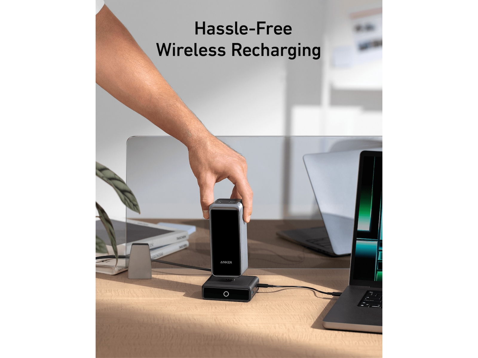 Anker Prime Trådløs ladestasjon (sort) Powerbank