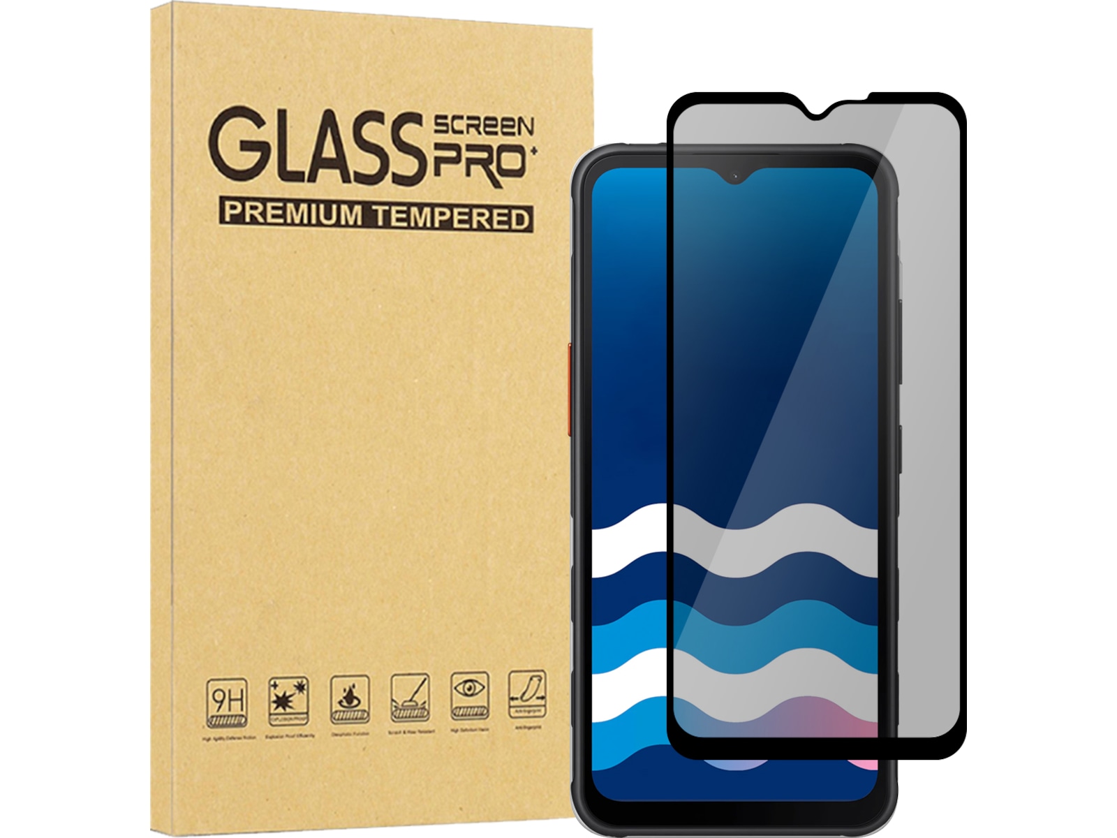 iiglo Galaxy Xcover 7 Pro Privacy skjermbeskytter Skjermbeskyttelse