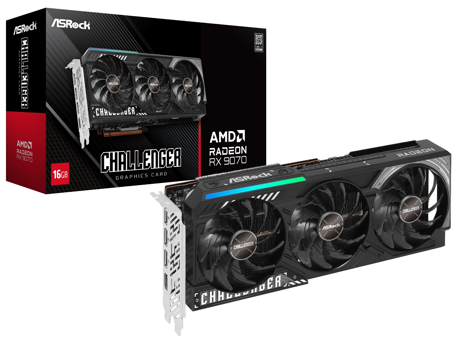 ASRock AMD Radeon RX 9070 Challenger Skjermkort