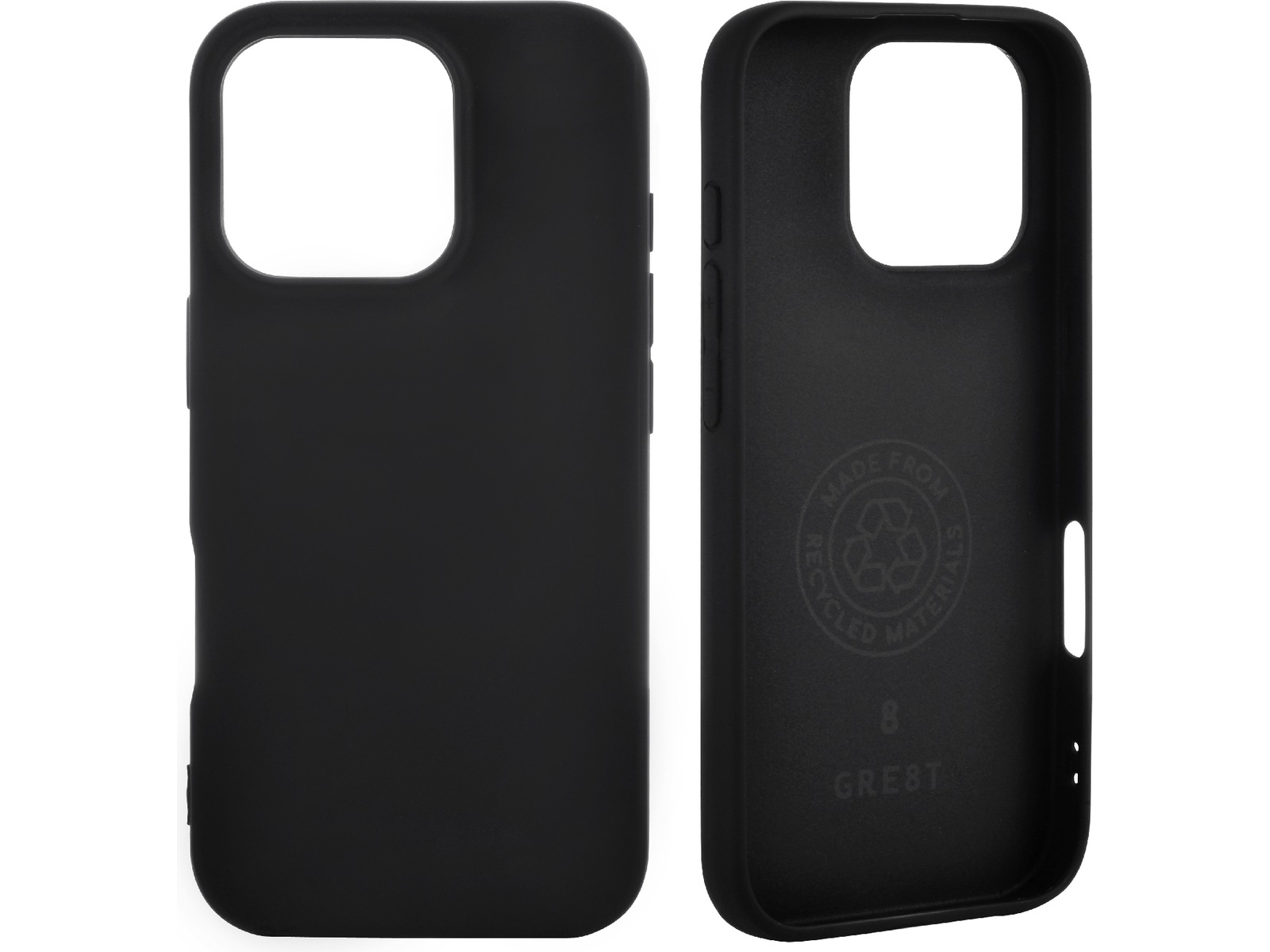 GRE8T iPhone 16 Pro Max Silikondeksel (sort) Deksel til mobiltelefon