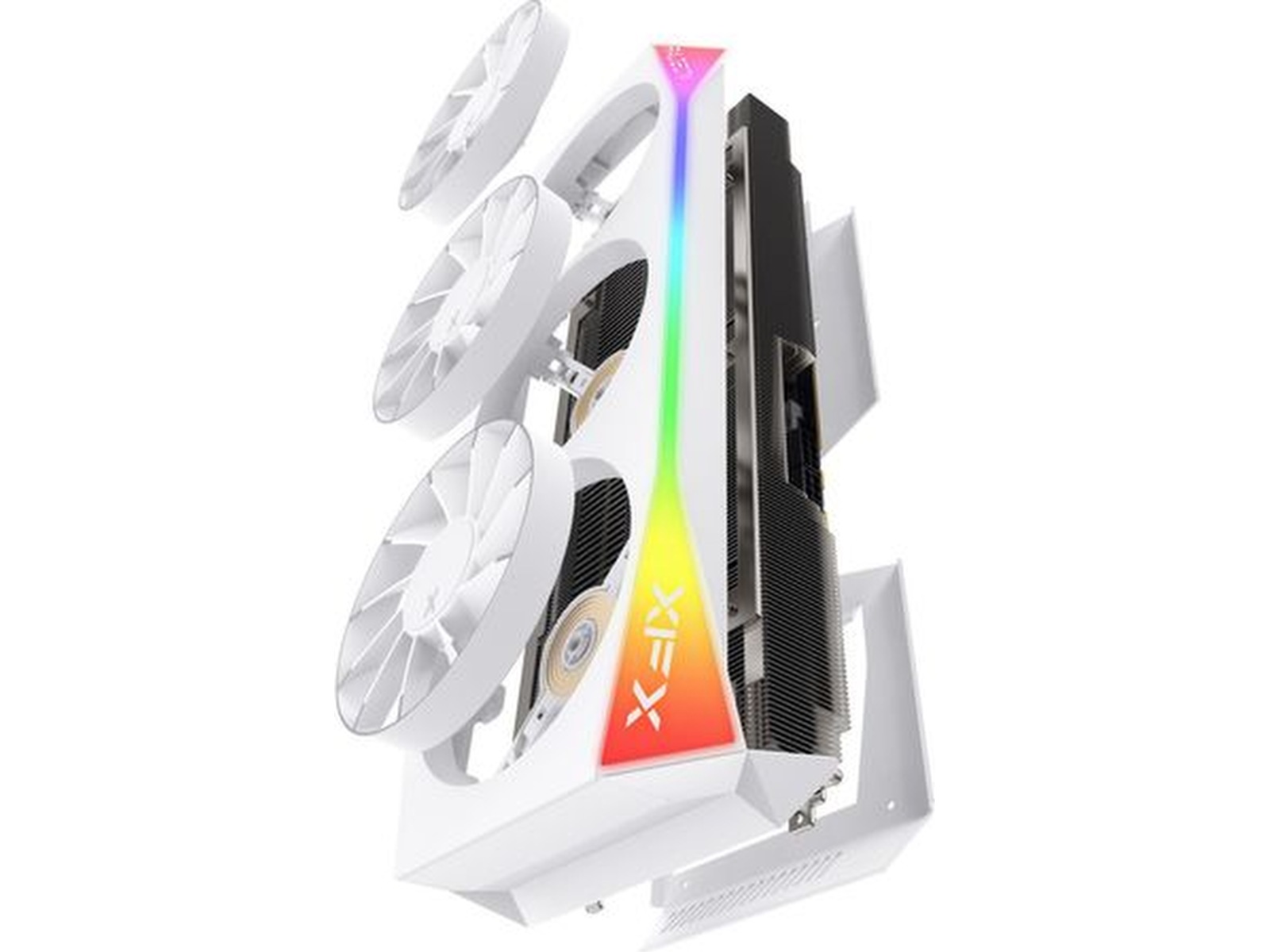XFX Mercury AMD Radeon RX 9070 XT OC Magnetic Air RGB (hvit) Skjermkort