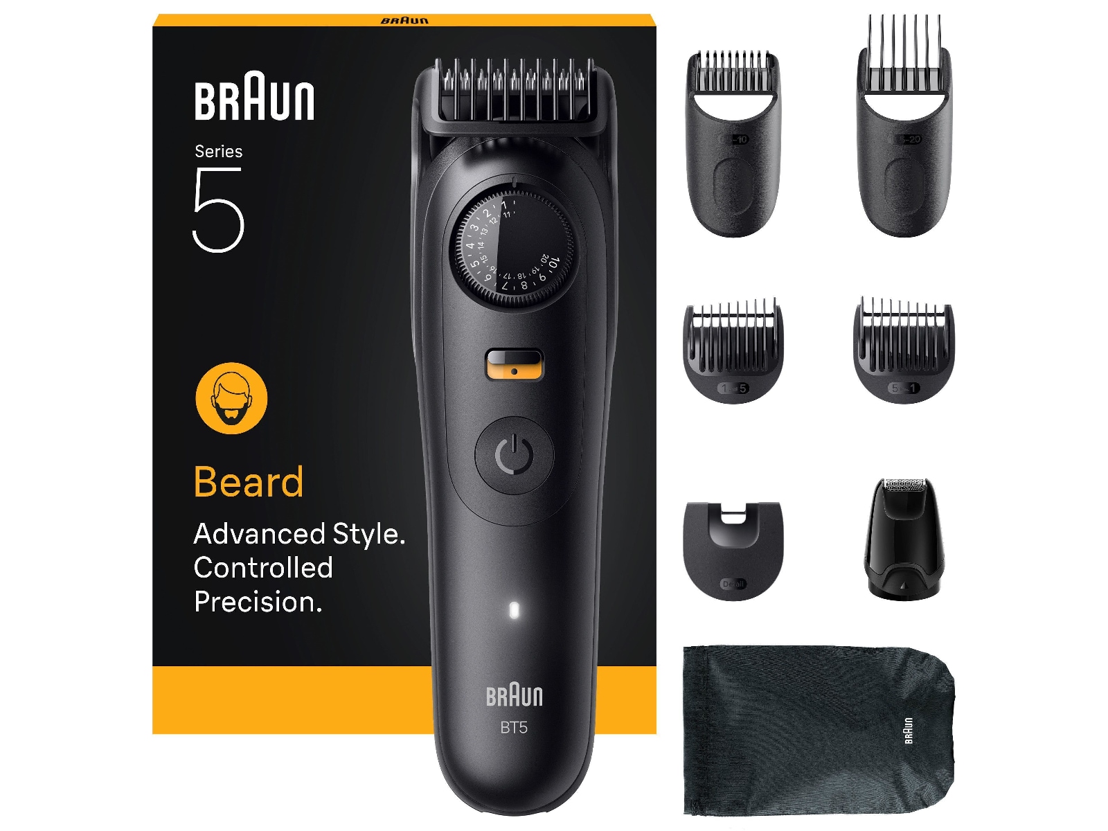 Braun Series 5 Skjeggtrimmer (sort) Barbermaskiner