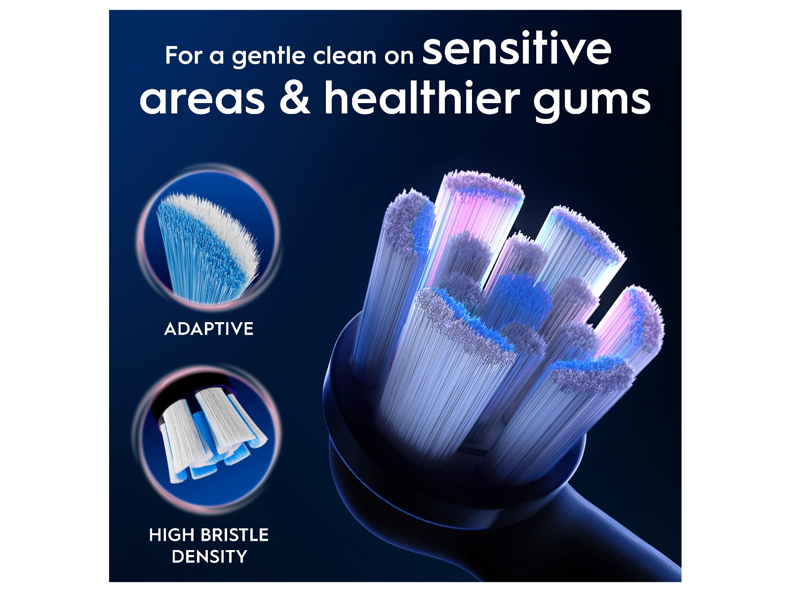 Oral-B iO Gentle Care Børstehoder 3 stk (sort) Tannbørstehoder