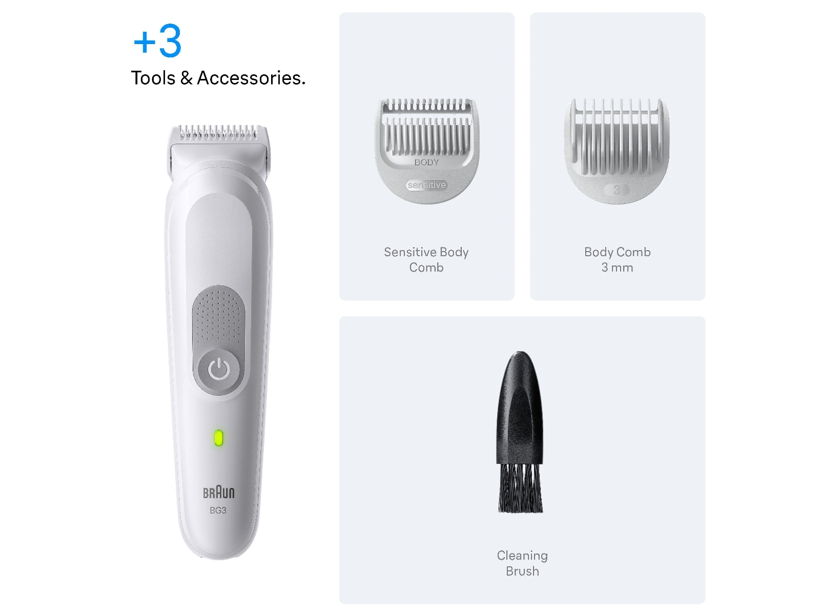 Braun Series 3 Kroppstrimmer (grå) Barbermaskiner