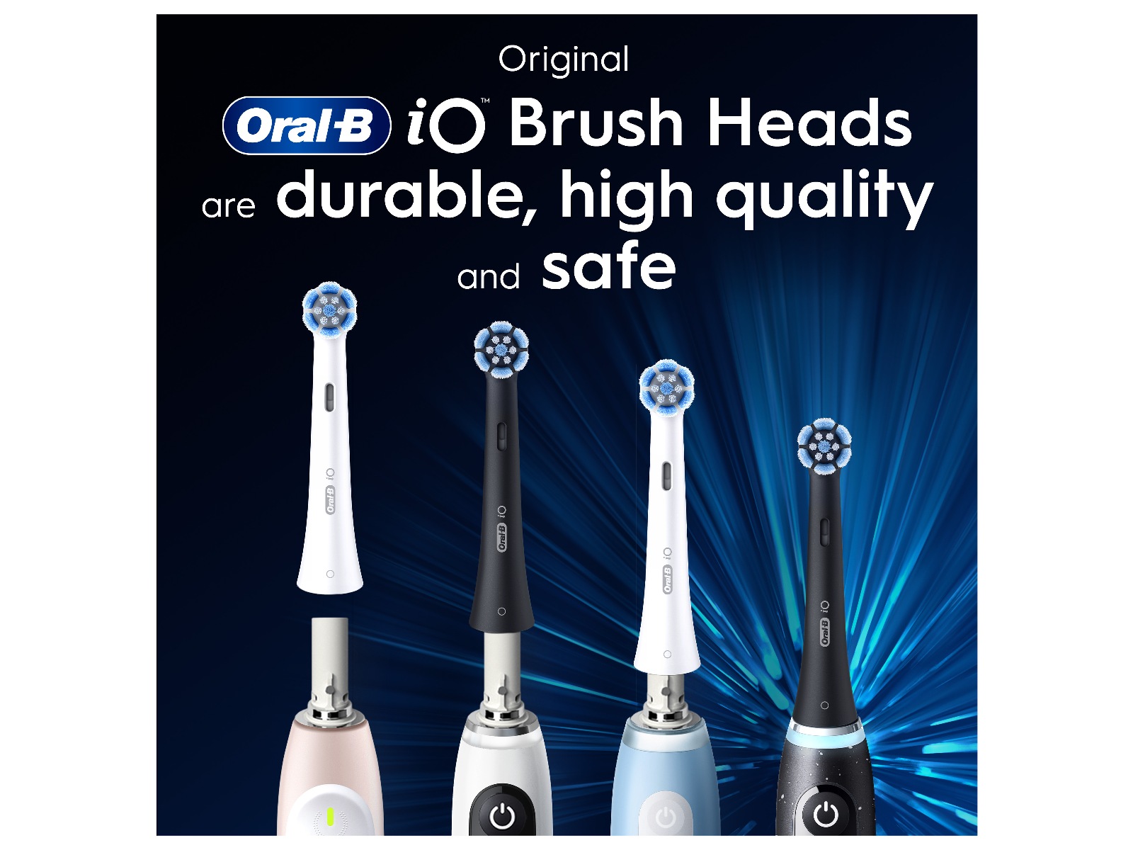 Oral-B iO Gentle Care Børstehoder 3 stk (hvit) Tannbørstehoder