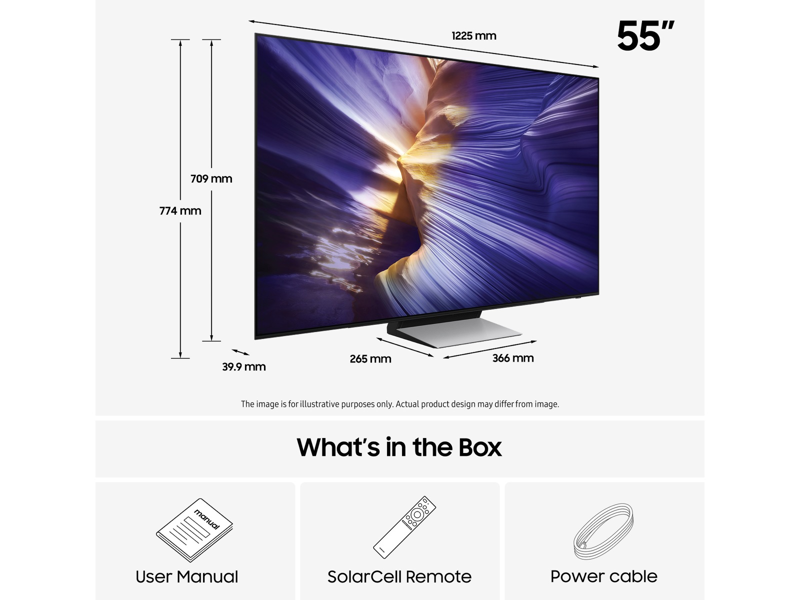 Samsung 55" S90F OLED 4K Smart TV (2025) 50 - 59 tommer TV