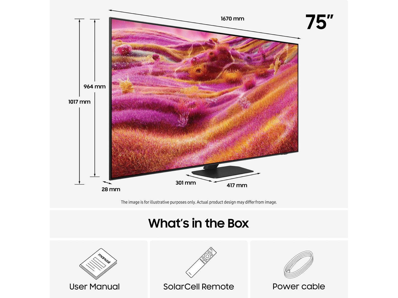 Samsung 75" QN90F Neo QLED 4K Mini LED Smart TV (2025) 70 - 79 tommer TV