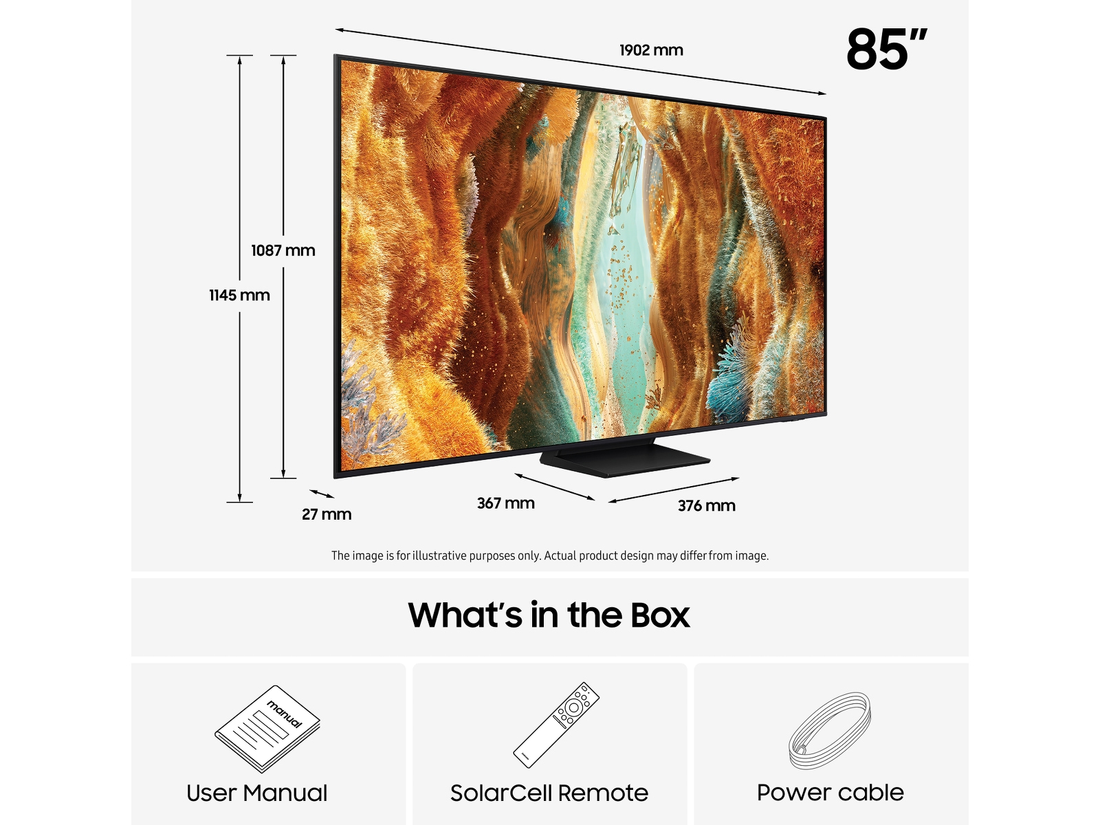 Samsung 85" QN70F Neo QLED 4K Mini LED Smart-TV (2025) Over 80 tommer TV